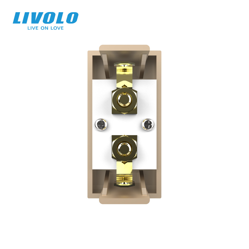 LIVOLO Аудіо розетка LIVOLO Banana Plug, золота, для колонок / підсилювача, модуль 0.5 поста (V Коломия - фото 5