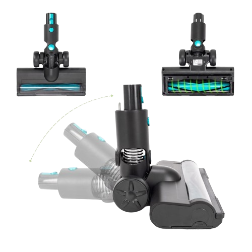 Пилосос бездротовий 135W вертикальний 2в1 чорний/зелений 6901 KAMILLE Житомир