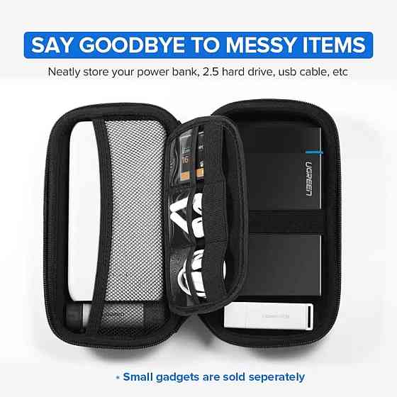 Органайзер для HDD UGREEN LP128 Hard Disk Storage Bag Large Size(UGR-50274) (UGR-50274) Київ