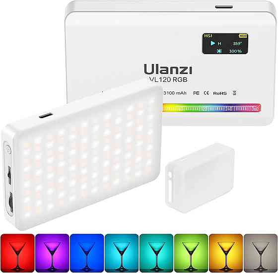 Накамерне світло RGB HUE 360 2500-9000К Ulanzi VL120RGB White Київ