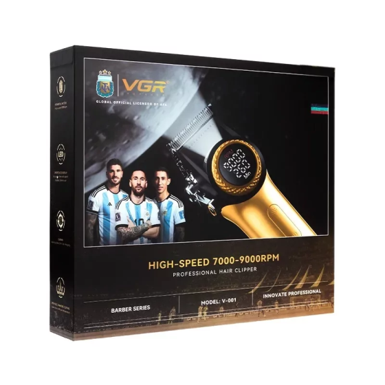 Машинка для стрижки VGR V-001 GGB (10 насадок) 4600 mAh LED дисплей Золотистий Вінниця