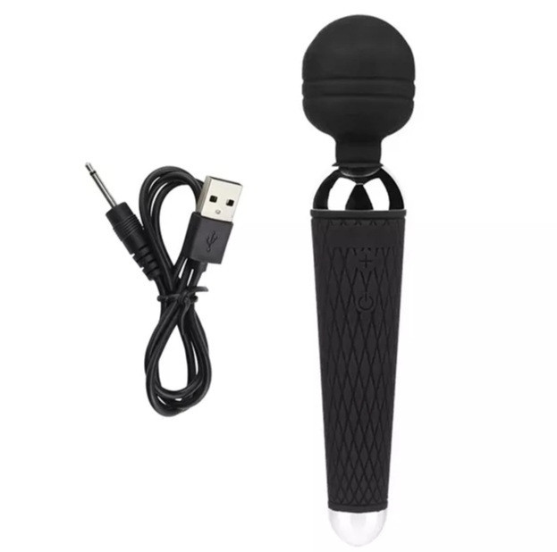 Вібратор жіночий чорний, довжина 20см, діаметр головки 4,2см, 10 режимів Київ - фото 1