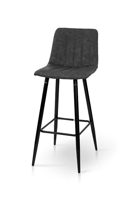 Стілець БАРНИЙ Дрім, чорний/екошкіра антрацитRU-08 Киев - изображение 1