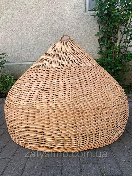 Люстра плетена купольної форми з лози Київ - фото 4