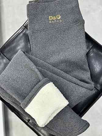 Жіночі теплі базові лосини з накатом трикотаж на хутрі Графіт, 50/52 Одеса