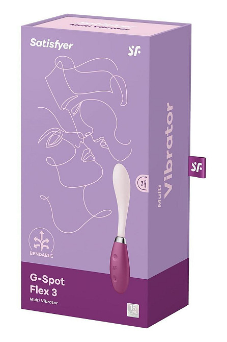 Вибратор Satisfyer G-Spot Flex 3 Red, гибкий ствол с фиксацией положения Sex Aura Киев - изображение 6
