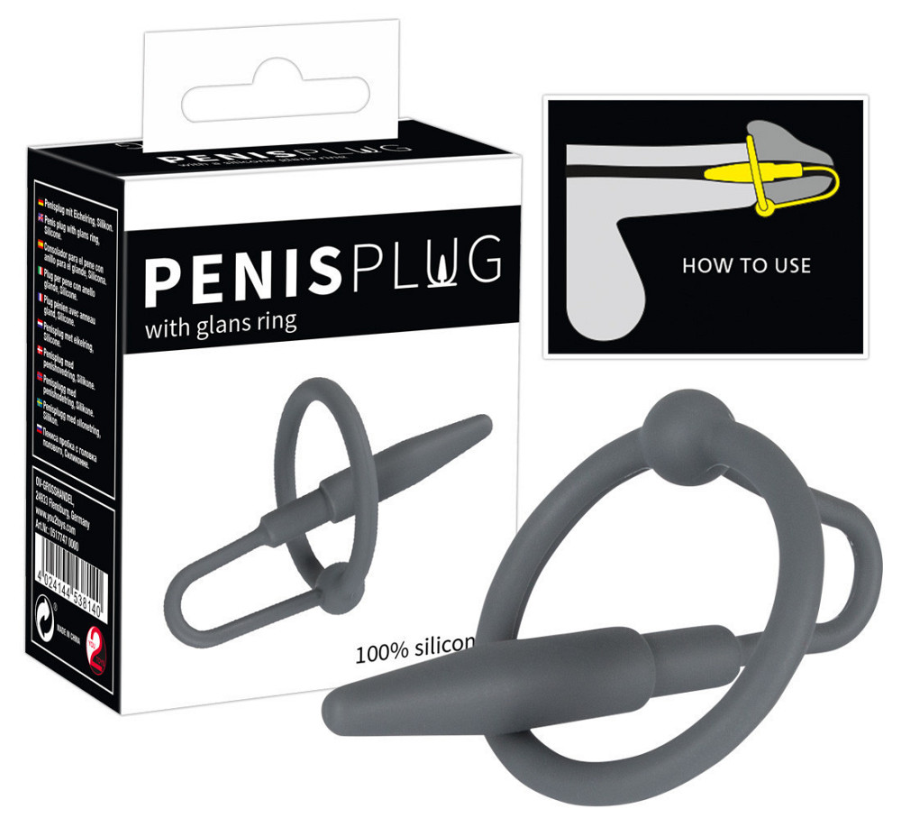 Кільце на пеніс з уретральним стимулятором Penis with Glans Ring Sex Aura Київ - фото 1