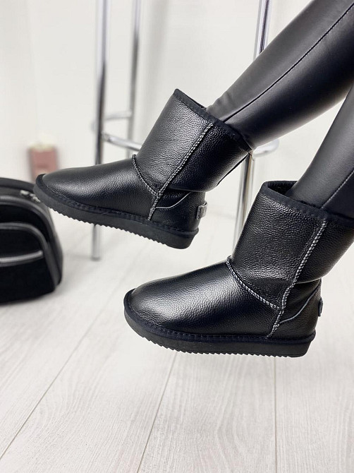 ITTS Угги жіночі ITTS чорні натуральна шкіра высота 19 см размер 36-41 (2081) Коломия - фото 2