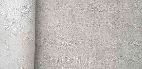 Шпалери вінілові на флізеліні Grandeco Time метрові під штукатурку під замш матові сірі з бежевим Київ