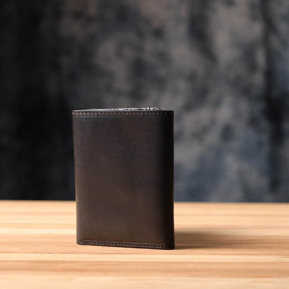 Невеликий гаманець для чоловіків з натуральної глянсової шкіри Tony Perotti 20901_1 (3810 nero) Чорний Київ - фото 9