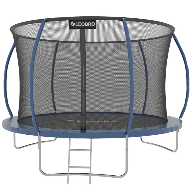 Батут дитячий LEOBRO Premium Pro 252 см із внутрішньою захисною сіткою 8FT Синій Київ - фото 1