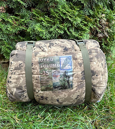 Зимовий спальний мішок Tulumu 180х70+25 см капюшон (до -35С) Дезерт Вінниця - фото 5