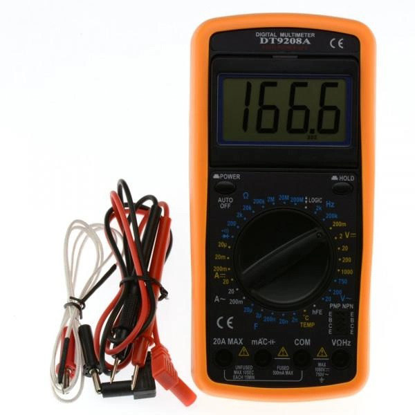 Мультиметр с подсветкой дисплея Digital DT-9208A, Измерительные приборы-мультиметры, VH-169 Хороший мультиметр Киев - изображение 3