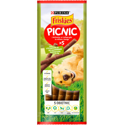 Лакомство для собак Purina Friskies Picnic с говядиной 42 г (7613034749284) Винница - изображение 1