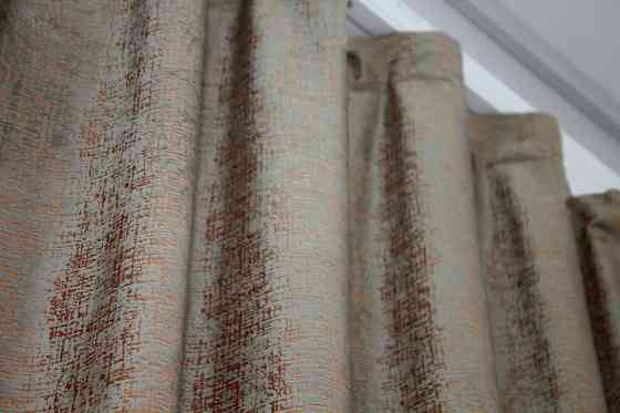 Комплект готових штор VR-Textil Оксамит (бархат) № 1129ш Какао з теракотовим 150х270 см 2 шт (30-940) Київ