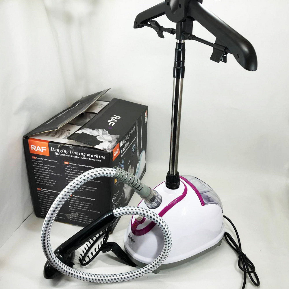 Отпариватель для одежды вертикальный RAF R.3039 со стойкой для одежды 1800 Вт. MB-945 Цвет: розовый Киев - изображение 6
