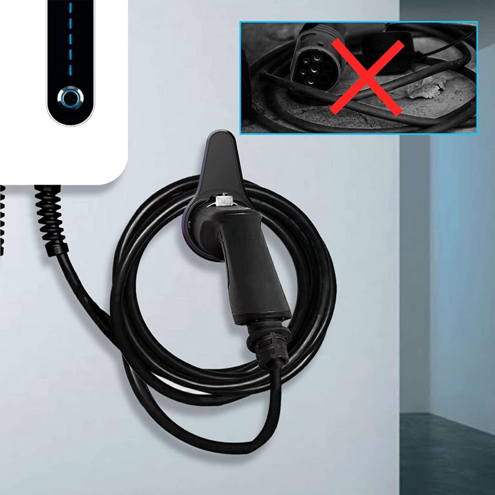 Тримач для зарядного пристрою EV Type 1 J1772 для заряджання електромобіля FeyRee (Чорний) Николаев - изображение 4