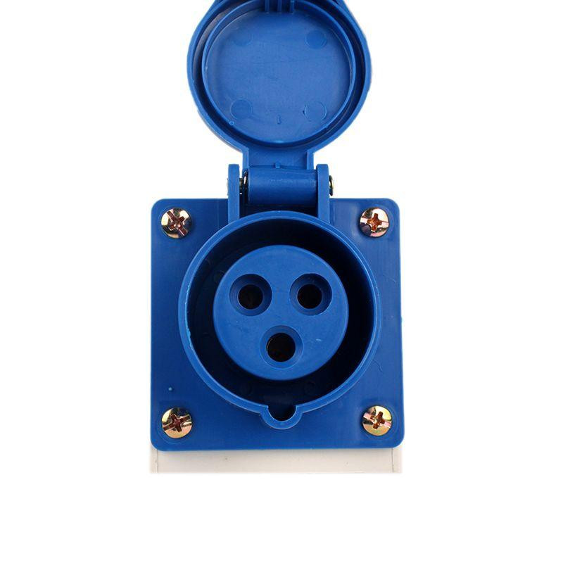 Разъем силовой штепсельный стационарный 3x16 2P+PE, 16А, 220-250 В, IP44 Днепр - изображение 2