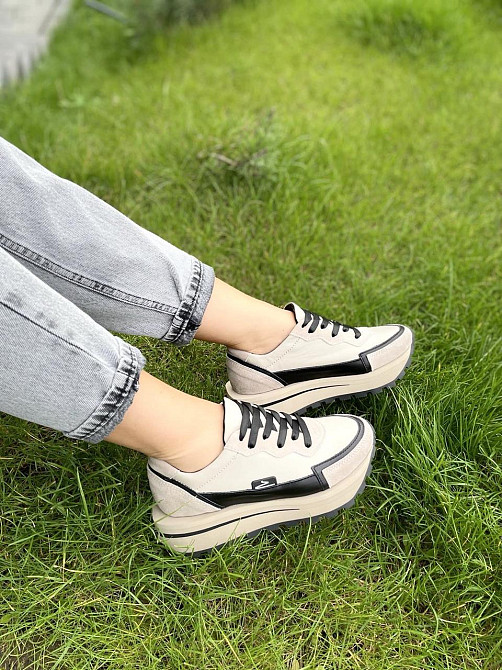 Olli Кроссовки женские OLLI кофе натуральная кожа весна-осень размеры 36-39 (4782) Коломыя - изображение 3