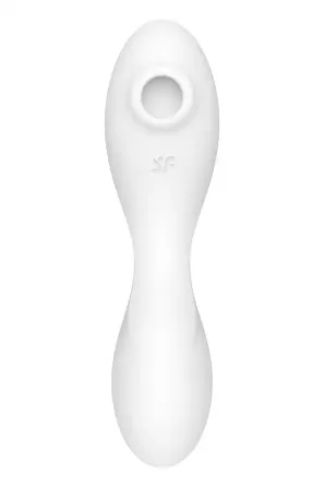Вакуумний смарт-стимулятор із вібрацією Satisfyer Curvy Trinity 5 (White), керування зі смартфона Львів