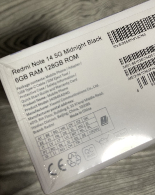 Redmi Note 14 5G NFC 6/128GB Black ! Новый! В заводской пленке Харьков - изображение 2