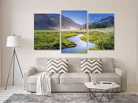 Модульная картина в гостиную / спальню Гори  Art-669_3 100x150 см Киев