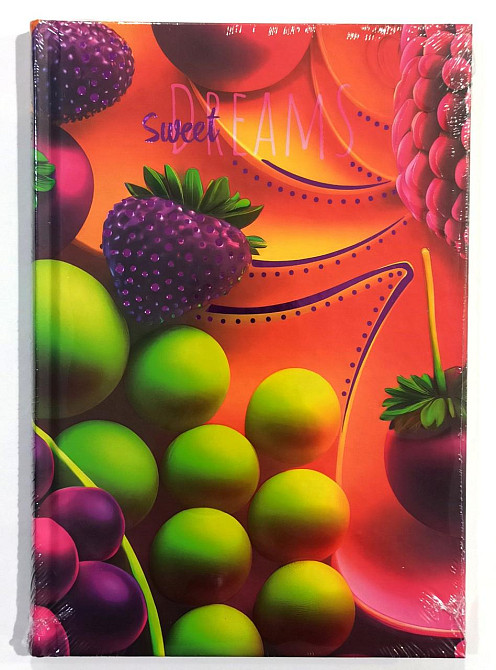 Блокнот А5/96 арк. "Аркуш""Яскраві фрукти" Prestige # тверда обкл.+ УФлак, тисн., 1В2762, шт Київ - фото 1