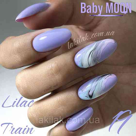Гель-лак BABY MOON Lilac Train №19 волошково-бузковий, 6 мл Херсон
