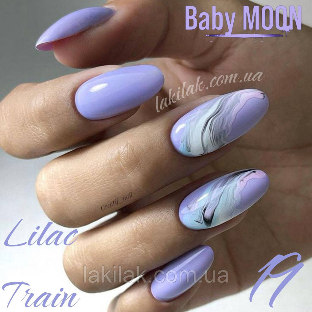Гель-лак BABY MOON Lilac Train №19 волошково-бузковий, 6 мл Херсон - фото 1