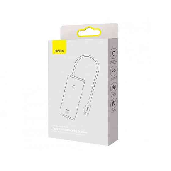 USB-Hub Baseus Lite Series 6-Port Type-C HUB Docking Station (Type-C to HDMI+USB3.0*2+Type-C Data+SD/TF) Black Киев