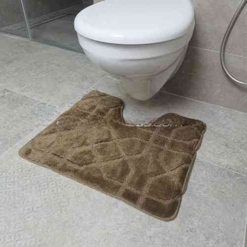 Килимок для ванних кімнат поліпропіленовий TM DarianA Standard u-cut 60*50 бежевий геометрія Житомир