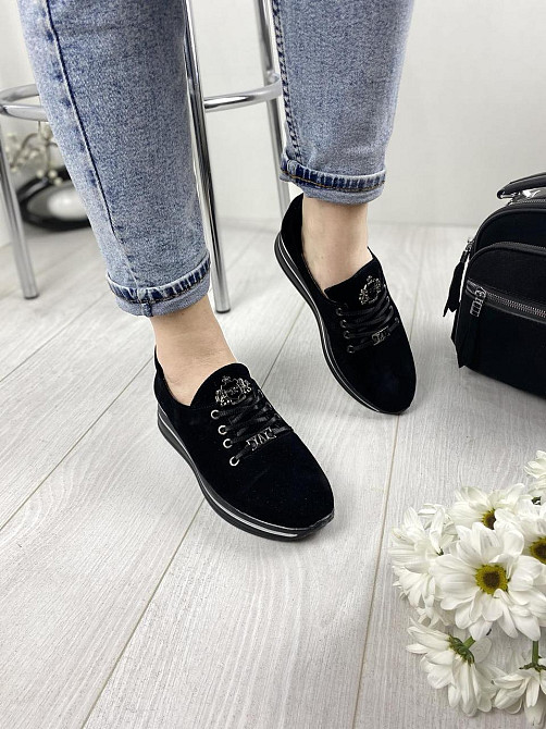 Liya Кросівки жіночі LIYA 105 чорні (весна-осінь, замша натуральна) (3361) лише 38р. Коломия - фото 3