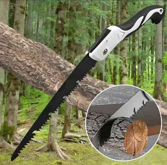 Ручная складная пила 250 DELIXE из прочной стали 55 см черно-белый Киев