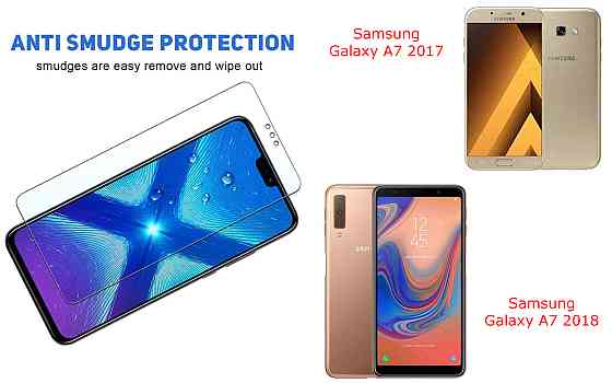 Захисне скло NeoGlass для Samsung Galaxy A7 2017, Galaxy A7 2018 – надпрозоре та стійке Київ