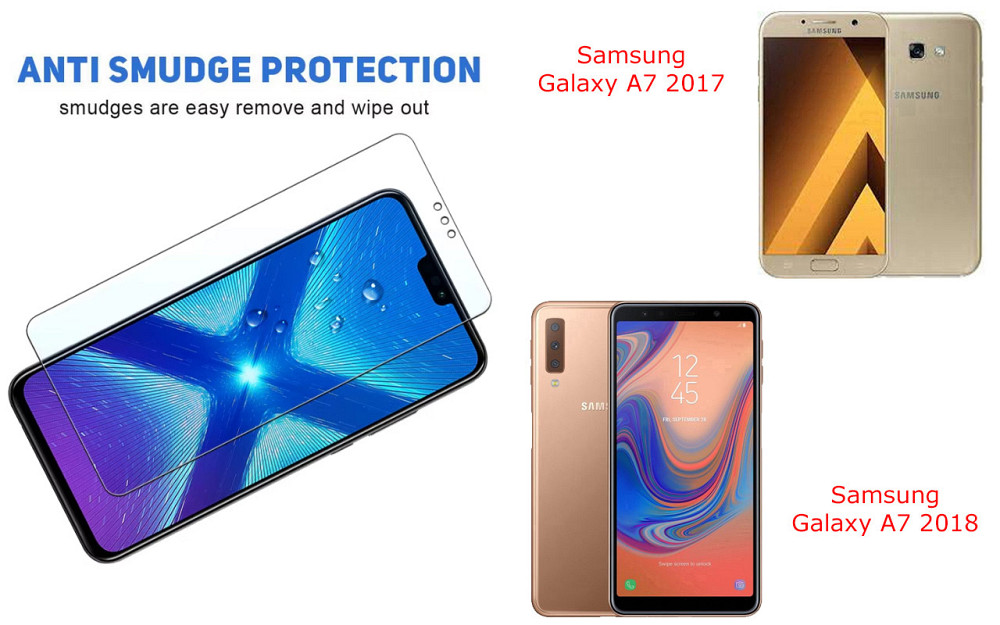 Захисне скло NeoGlass для Samsung Galaxy A7 2017, Galaxy A7 2018 – надпрозоре та стійке Київ - фото 3