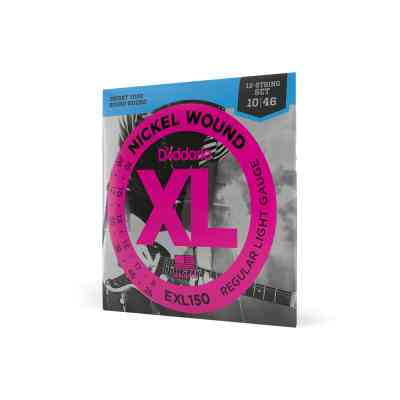 Струни для гітари D'Addario XL Nickel Wound Regular Light 12-String (10-46) (EXL150) Вінниця