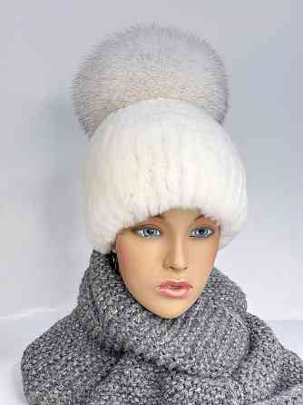 Шапка хутряна жіноча бон Джина Rex Білий Вуаль Харків
