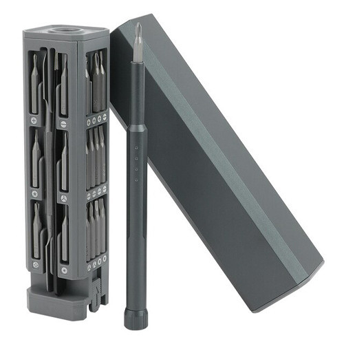 Отвёртка прецизионная с 42 битами, лопаткой и пинцетом, набор в компактном кейсе Киев - изображение 1