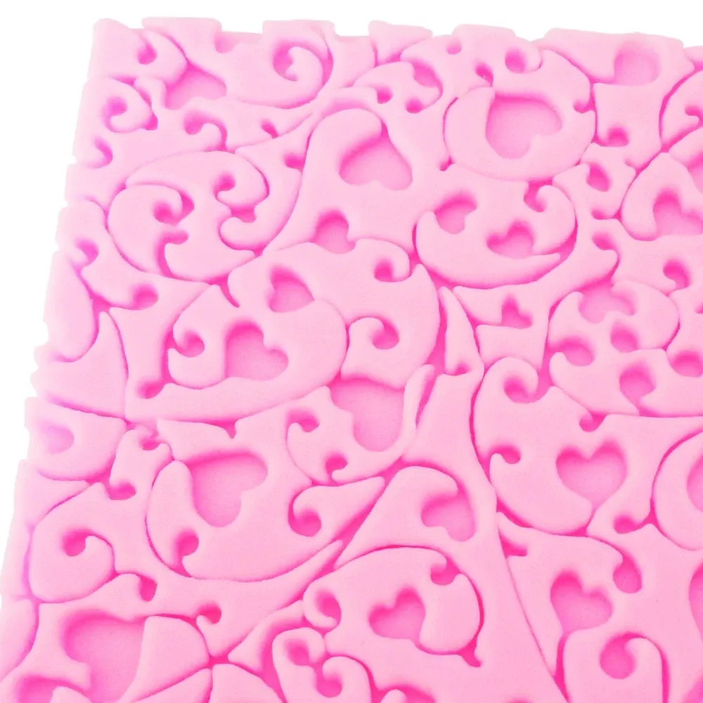 Молд силиконовый Сердечка универсальный 95 на 95 мм розовый Киев - изображение 9