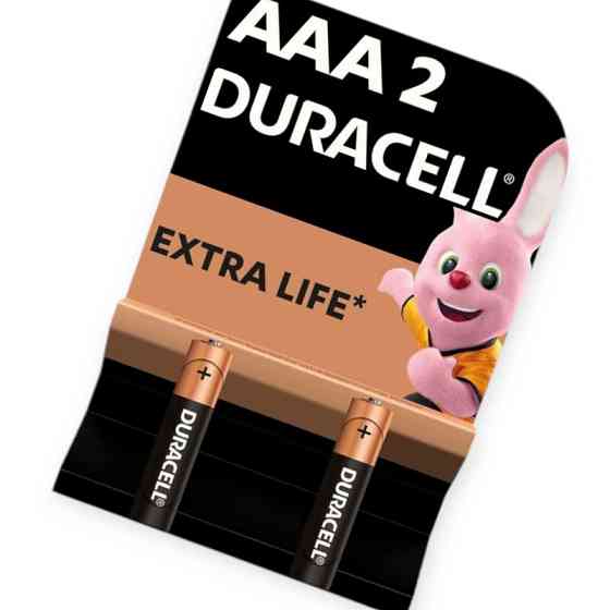 Батарейка AAА лужна 1.5V мініпальчик Duracell Basic Alkaline 2шт картон Duracell Мукачево