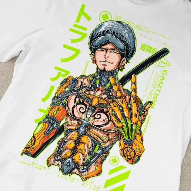 Футболка чоловіча з  принтом Ван Пис Кібер Трафальгар Ло W Розмір 48 Anime0045 Дніпро - фото 4