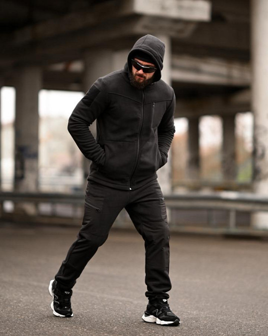 Флисовый спортивный тактический костюм TARANTUL black ТР6551 Одесса - изображение 3