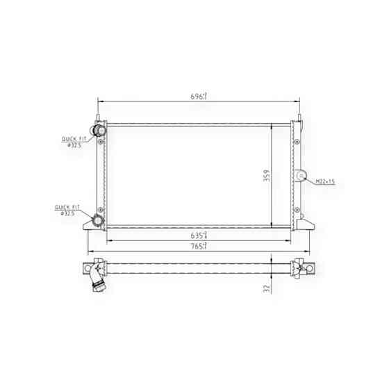 Радиатор двигателя Ford Galaxy 1,9D 00- охлаждения Мукачево