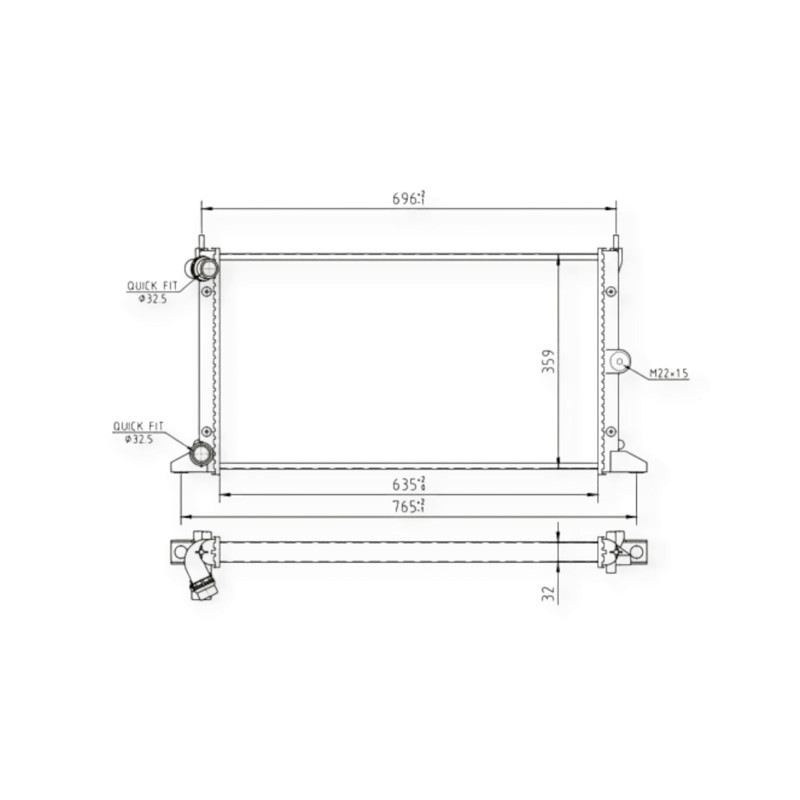Радиатор двигателя Ford Galaxy 1,9D 00- охлаждения Мукачево - изображение 1