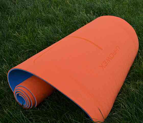 Коврик для йоги та фітнесу U-POWEX TPE Yoga mat Orange/Blue (183х61х0.6) Кам'янське