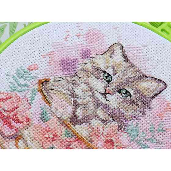 Набір для вишивання хрестиком "Чаювання" AHM-077 з п'яльцями Вінниця