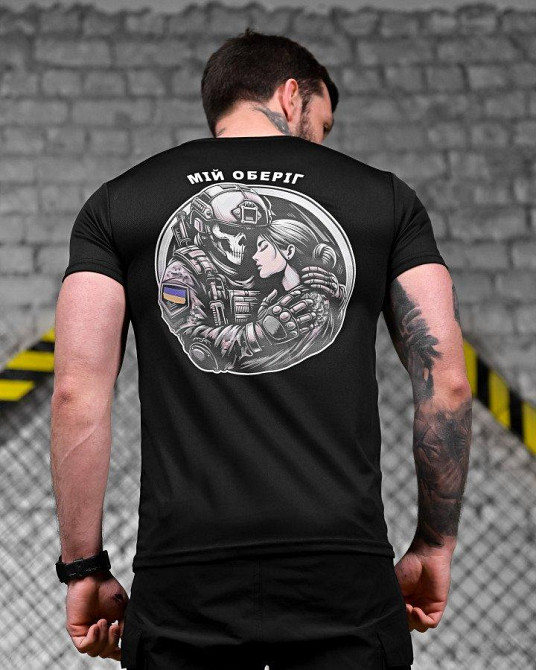 Тактична потовідвідна футболка обериг black ДЛ7238 Одеса - фото 3