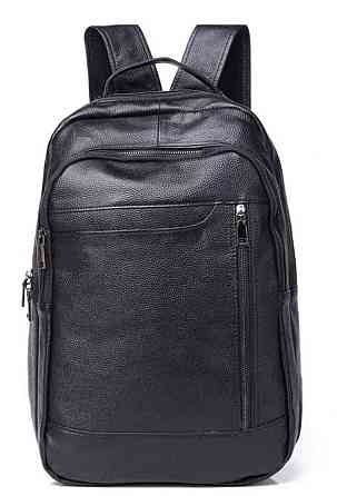 Городской мужской кожаный рюкзак черный Tiding Bag B2-03555A Киев