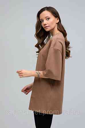 Футболка оверсайз RAY OVERSIZE женская коричневая (U0104W-Brown) Киев