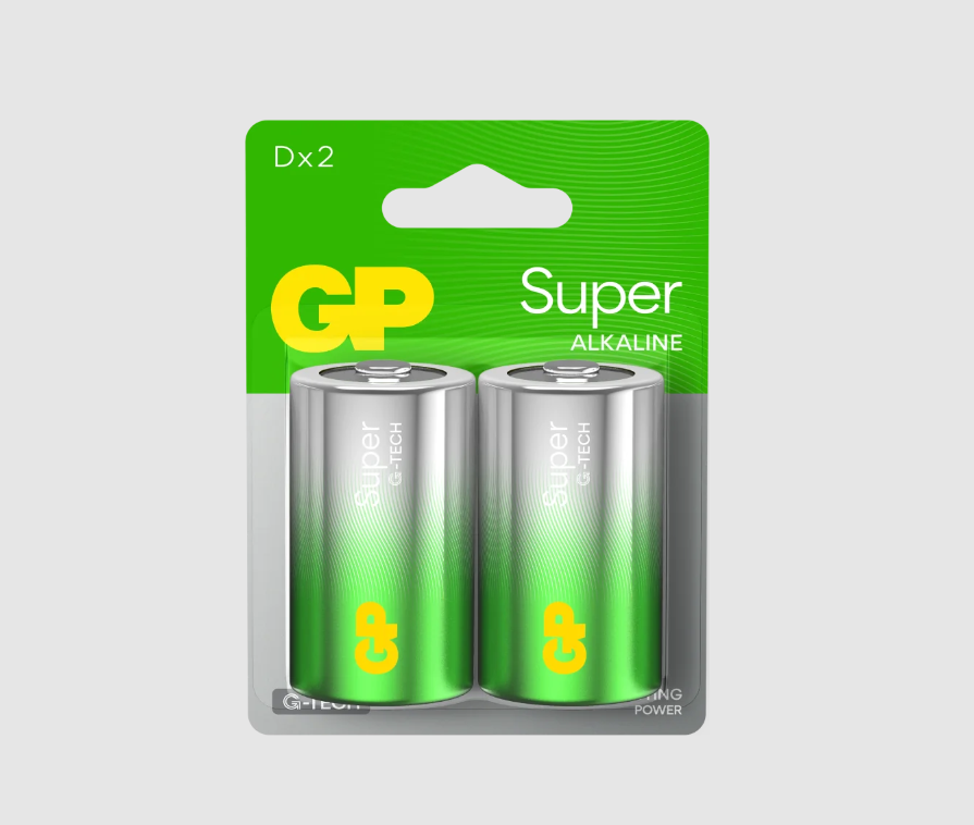 Батарейка бочка GP Super Alkaline R20 13A 1.5 V 2 шт. блістер Рівне - фото 1